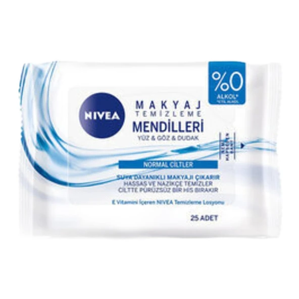 NIVEA Yüz Temizleme Mendili Kuru Ve Hassas Ciltler İçin 25'li ürün görseli 1