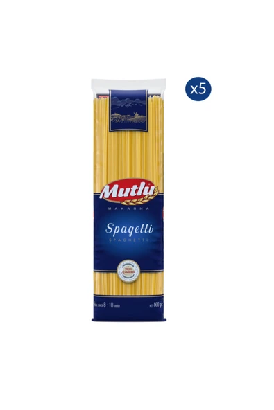 Mutlu Makarna Mutlu Spagetti Makarna 500 Gr X 5 Adet ürün görseli 1