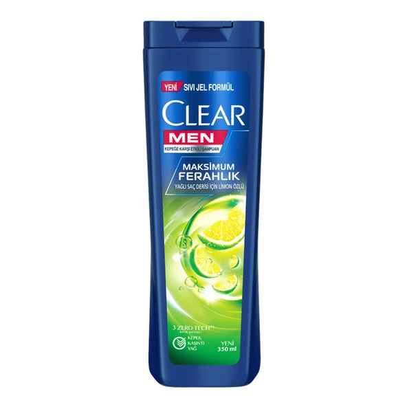 Clear Men Yağlı Saç Derisi İçin Maksimum Ferahlık Limon Özlü Şampuan 350 Ml ürün görseli 1