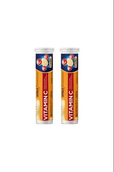 Nutraxin Efervesan - Vitamin C-D-Zinc 15 Tablet 2 Adet ürün görseli 1