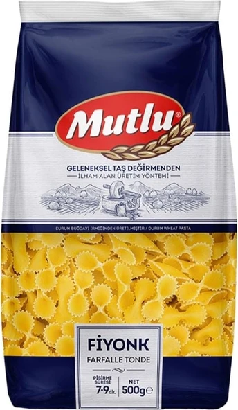 Mutlu Fiyonk Makarna 500 Gr X 20 Adet - Soslarla Uyumlu, Pratik Ve Lezzetli ürün görseli 1