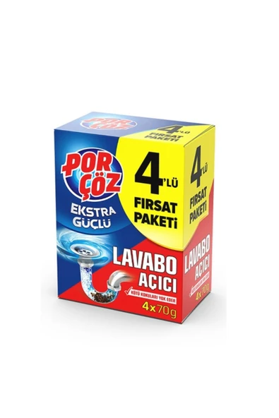 Porçöz Lavabo Açıcı 4x50 Gr. Granül (2'Lİ) ürün görseli 1