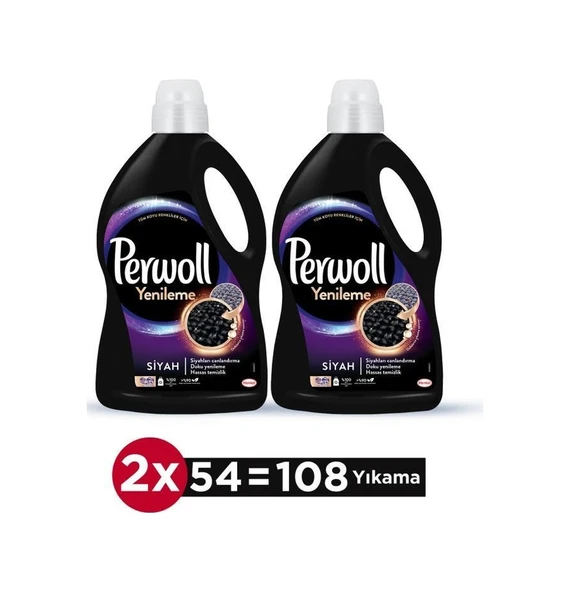 Perwoll Siyah Hassas Bakım Sıvı Çamaşır Deterjanı 2 x 2970 ML ürün görseli 1