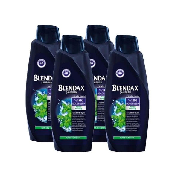 Blendax Erkek Mentol Ferahlığı Şampuan 4 x 500 ML ürün görseli 1