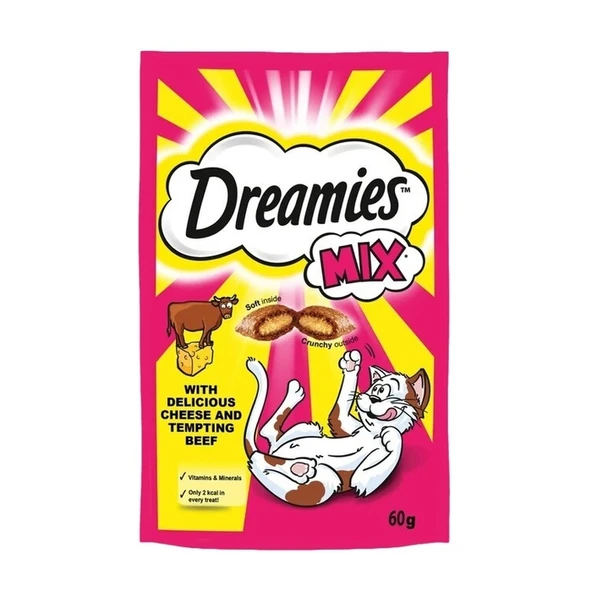 Dreamies Mix İç Dolgulu Sığır Etli Ve Peynirli Kedi Ödül Maması 60 Gr ürün görseli 1
