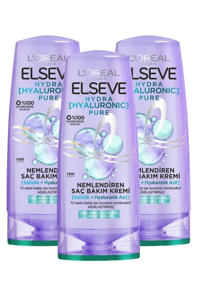 ELSEVE Hydra Hyaluronic Pure Saç Kremi 250 ml X 3 Adet ürün görseli 1