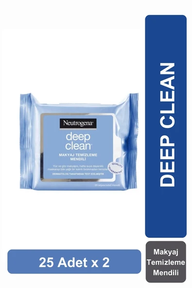 Neutrogena Deep Clean Makyaj Temizleme Mendili 25 Adet X 2 Adet ürün görseli 1