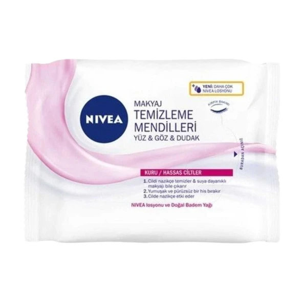 NIVEA Makyaj Temizleme Mendilleri Yüz & Göz & Dudak 25'li ürün görseli 1