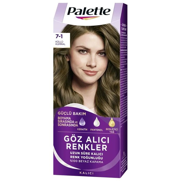 Palette Saç Boyası Küllü Kumral Göz Alıcı Renkler 7-1 50 Ml ürün görseli 1