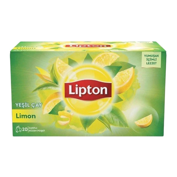 Lipton Çay Berrak Yeşil Limonlu 20'li ürün görseli 1