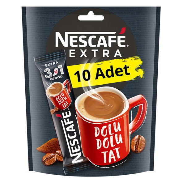 Nescafe 3'ü 1 Arada Extra 10x16,5 Gr ürün görseli 1