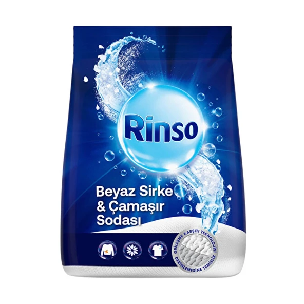 Rinso Beyaz Sirke Ve Çamaşır Sodası Beyazlar İçin Toz Deterjan 6 Kg ürün görseli 1