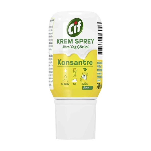 Cif Krem Sprey Ultra Yağ Çözücü Limon Konsantre 70 Ml ürün görseli 1
