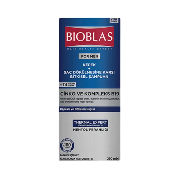 Bioblas Şampuan Men Kepek Saç Dökülmesine Karşı 360 Ml ürün görseli 1