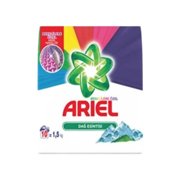 Ariel Çamaşır Deterjanı Aqua Pudra Dağ Esintisi Renklilere Özel 1.5 Kg ürün görseli 1