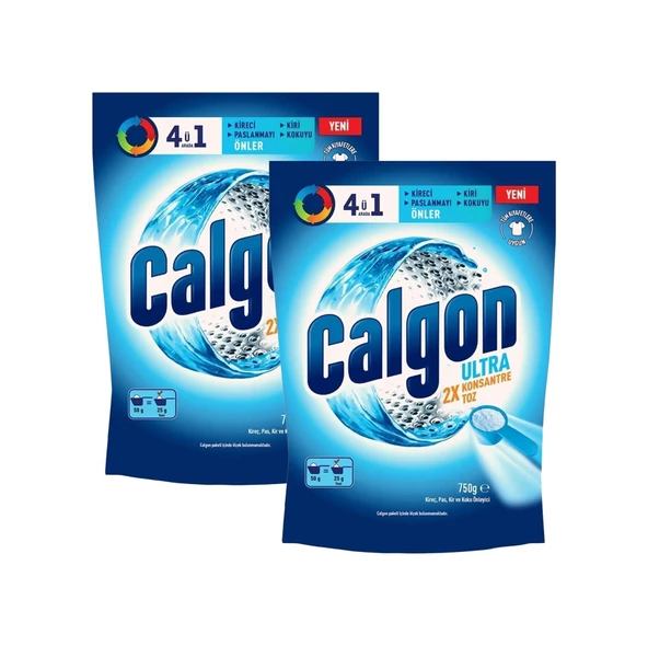 Calgon 4ü1 Arada Ultra Konsantre Toz Kireç Önleyici 2 x 750 G ürün görseli 1