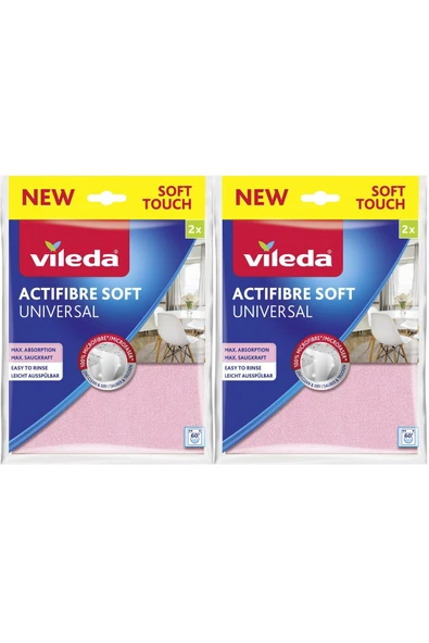 Vileda 2'li Actifibre Soft Universal Mikrofiber Bez 2 Adet ürün görseli 1