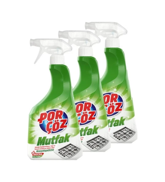 Porçöz Çamaşır Suyu Katkılı Mutfak Temizleyici Sprey 3 x 750 ML ürün görseli 1