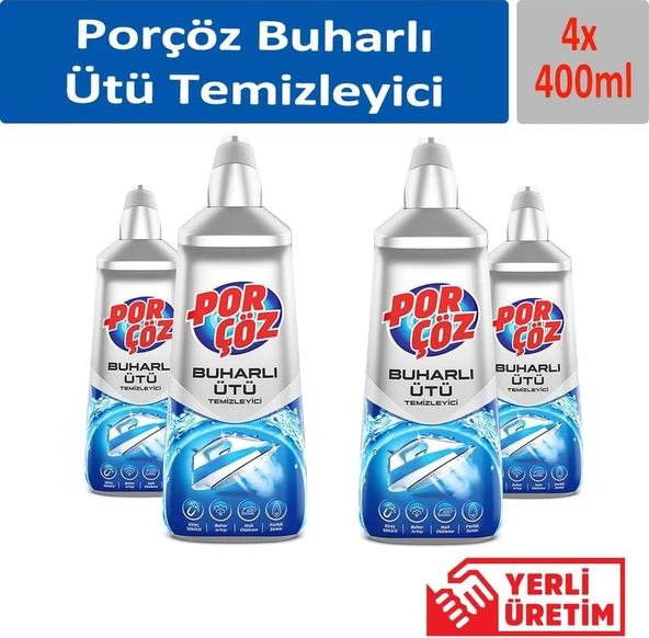 Porçöz Buharlı Ütü Temizleyici 4 x 400 ML ürün görseli 1
