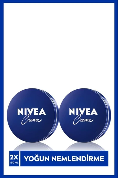 NIVEA Creme 150ml, Yoğun Nemlendirici, Bakım Yapan Koruma, Eucerit, Yumuşak Cilt, El Yüz Vücut, X2 Adet ürün görseli 1