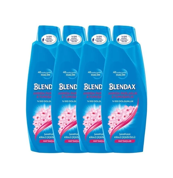 Blendax Anında Parlaklık Ve Yumuşaklık Kiraz Çiçeği Özlü Şampuan 4 x 500 ML ürün görseli 1