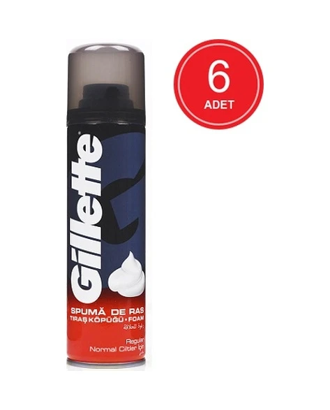 Gillette Normal Tıraş Köpüğü 6 x 200 ML ürün görseli 1