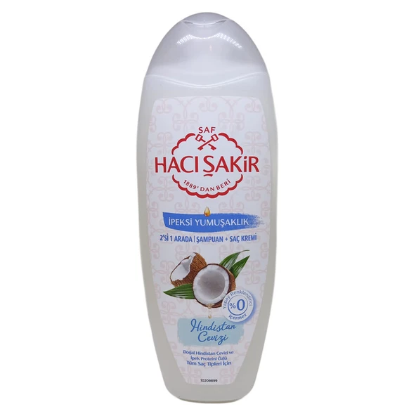 Hacı Şakir Şampuan İpeksi Yumuşaklık Hindistan Cevizi 2'si 1 Arada 500 Ml ürün görseli 1