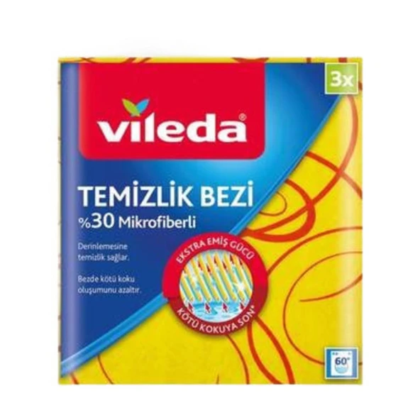 Vileda Bez Mikrofiberli Temizlik 3'lü ürün görseli 1