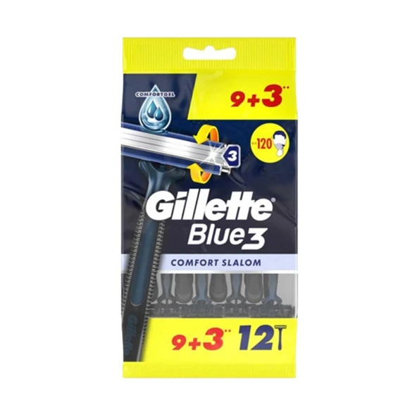 Gillette Tıraş Bıçağı Kullan At Blue3 Comfort Slalom 12'li ürün görseli 1