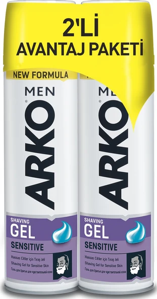 Arko Men Sensitive Tıraş Jeli 2 x 200 ML ürün görseli 1
