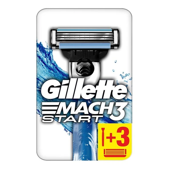 Gillette Mach3 Start+3 Adet Yedek Tıraş Bıçağı ürün görseli 1