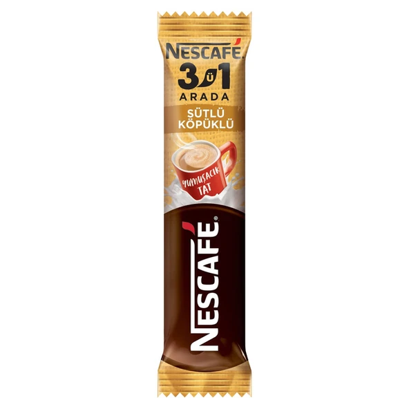 Nescafe 3'ü 1 Sütlü Köpüklü Arada 17,4 Gr ürün görseli 1