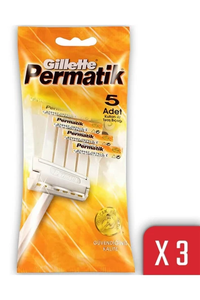 Gillette Permatik 5 Li Poşet X 3 Adet ürün görseli 1