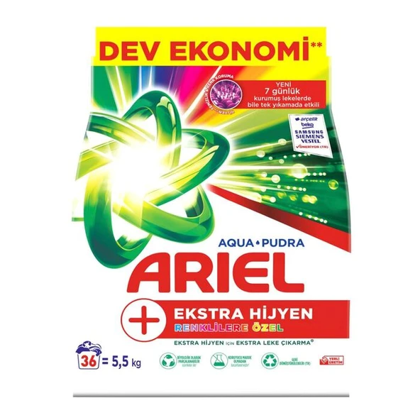 Ariel Çamaşır Deterjanı Oxi Aqua Pudra Renkliler 5,5 Kg ürün görseli 1