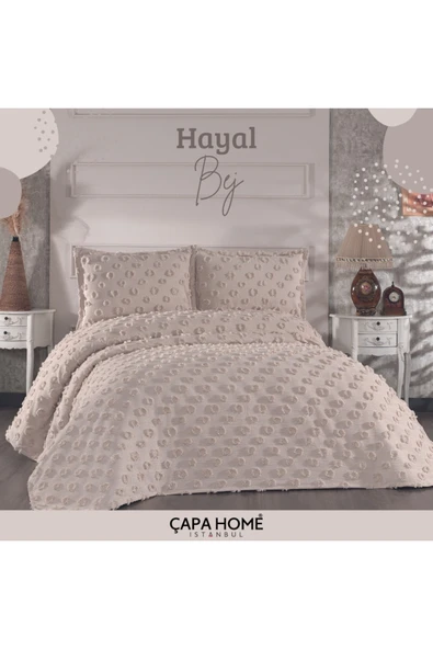 Çapa Home Şönil Yatak Örtüsü / Çeyizlik / Günlük Kullanıma Uygun/ 3 Parça Yatak Örtüsü hayal ürün görseli 1