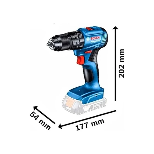 Bosch Gsb 185 li Darbeli Matkap (Solo) (Şarj Cihazı Batarya ve Çanta Dahil Değildir) ürün görseli 1