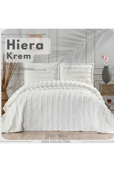 Çapa Home Hiera Şönil Çift Kişilik Yatak Örtüsü ürün görseli 1
