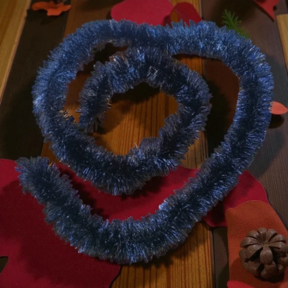 BOYUN SİMİ SİYAH 2 METRE YILBAŞI BOYUN SİMİ YUMUŞAK YILBAŞI SÜS GARLAND ürün görseli 1