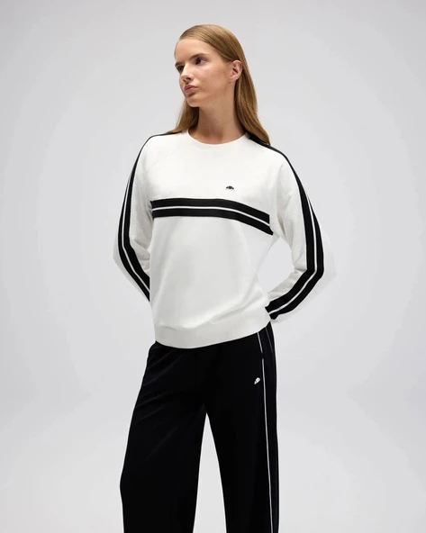 Ellesse EF536 Kadın Beyaz Sweat - Resim 3