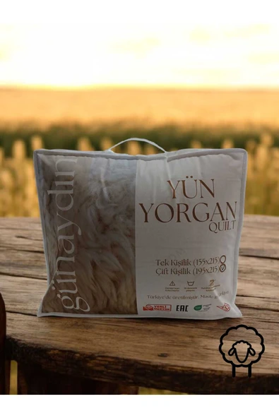 YÜNTEKS Yün Yorgan ,Günaydın Yün yorgan , Organik , wool quilt , 1.kalite , Uzun Ömürlü ,Sağlıklı , Lüx, Tek ürün görseli 1