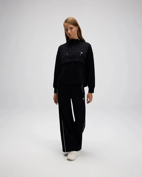 Ellesse EF551 Kadın Kapüşonlu Siyah Sweat - Resim 3