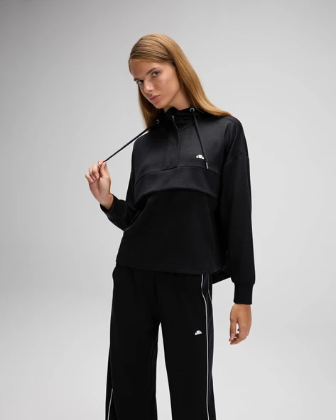 Ellesse EF551 Kadın Kapüşonlu Siyah Sweat ürün görseli 1