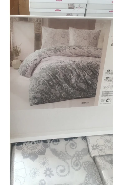 YÜNTEKS Kristal Ranforce Kutulu Nevresim Takımı Çift Kişilik İlter Mint ürün görseli 1