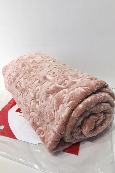 Padişah Marka Desenli Çift Kişilik Battaniye - Açık Pembe ürün görseli 1