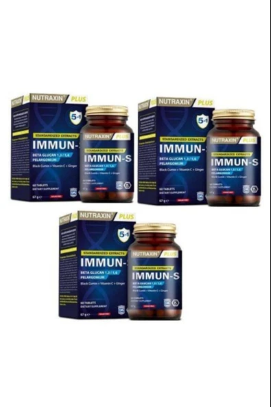 Nutraxin Immun-S 60 Tablet 3 Adet ürün görseli 1