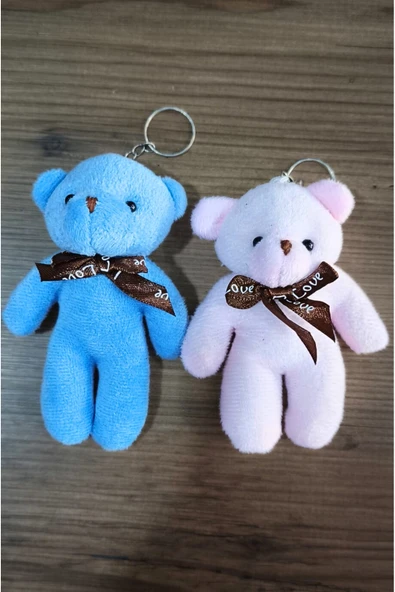 Peluş Ayıcık Anahtarlık Ve Çanta Süsü Hediyelik (12cm Boy) 2 Adet ürün görseli 1