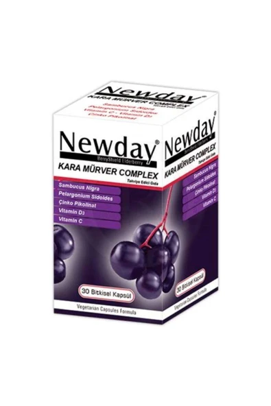 Rcfarma Newday Kara Mürver Complex 30 Bitkisel Kapsül ürün görseli 1