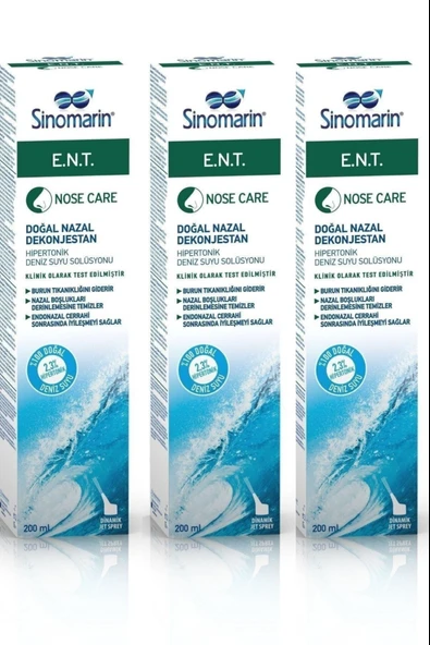 Sinomarin E.N.T. Deniz Suyu Burun Spreyi 200 ml 3 Adet ürün görseli 1