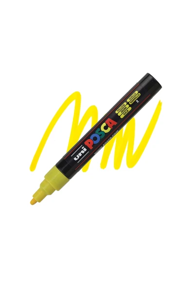 Uni Posca Posca Pc-5m Boyama Markörü 1.8-2.5 Mm Sarı - Resim 2