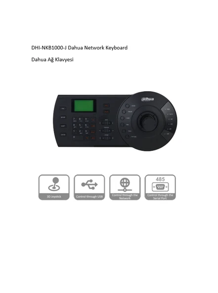DAHUA DHI-NKB1000-J AĞ KLAVYESİ ürün görseli 1